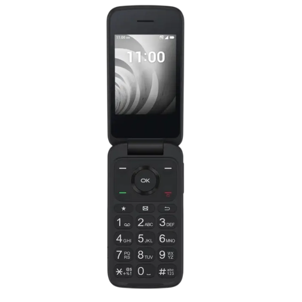Flip phone with screen and keypad