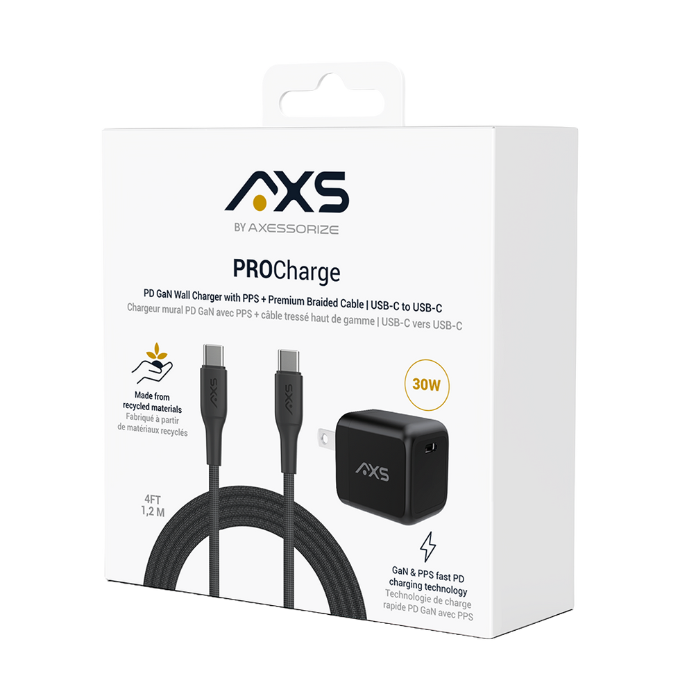 Adapteur automobile unique de Cellairis Power. USB-C, 3,0 A, noir.